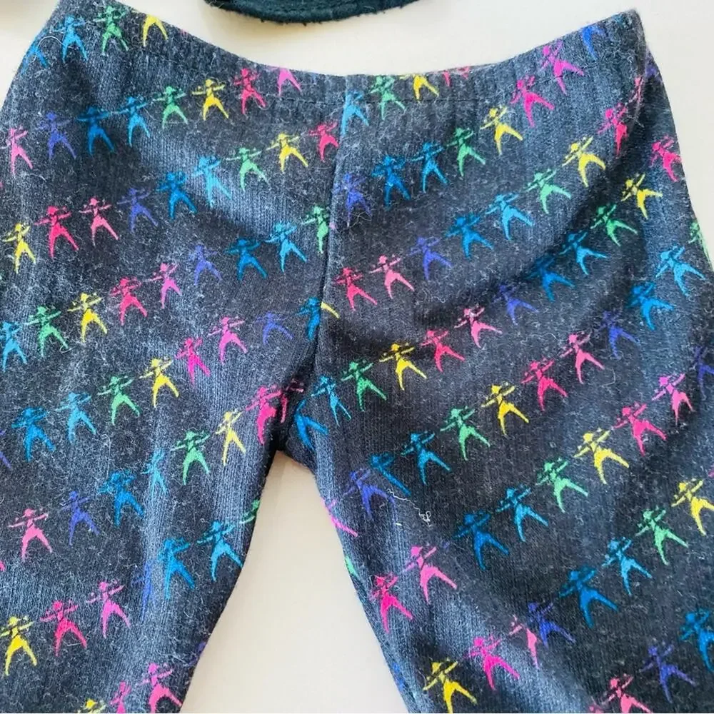 AMERICAN GIRL DOLL TODAY Black Rainbow PJs Set 1 Pajama Pants Shirt Sleepover